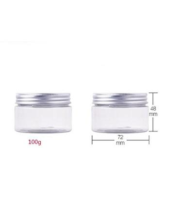 Empty PET Cosmetic Containers with Aluminum Caps 50g/100g/150g Perfect for Creams Lotions & Makeup - Pack of 6 - Buy Online on GoSupps.com