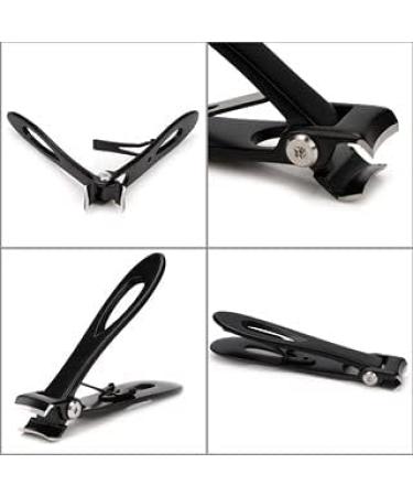 Nail Clippers Set 16mm Wide Large Jaw Opening with Nail File for Thick Nail Stainless Steel Black Fingernail and Toenail Nipper Cutter Podiatry Trimmer Pedicure Manicure Kit - Buy Online on GoSupps.com