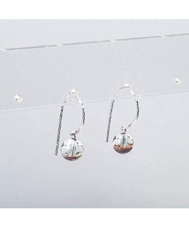 Ear Stud Earrings for Women Gray Ghost Stone Ball Ear Clips Simple Fresh Female Curved Vintage Ear Hook Party Gift e Ear Studs - Buy Online on GoSupps.com