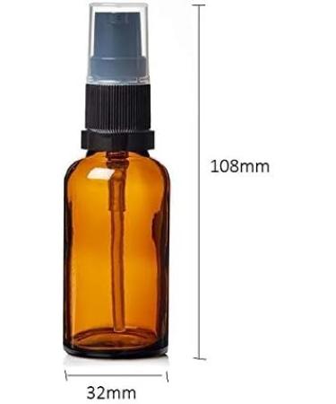 Avalon Cosmetic Packaging 30ml Amber Glass Bottles with Pump - Pack of 5. Empty refillable amber bottles (5pcs) with Black Treatment Pump. Suitable for Sanitising Gels Face Creams Serum Lotion etc. - Buy Online on GoSupps.com