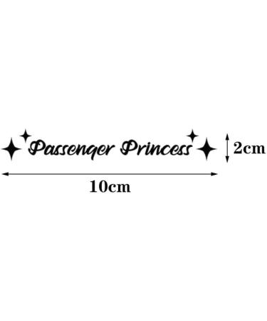 Passenger Princess Sticker Waterproof Vinyl Decal Car Mirror Sticker Window Bumper Rear View Mirror Phone Water Bottle Decor Black Merchandise Decals and Stickers - Buy Online on GoSupps.com