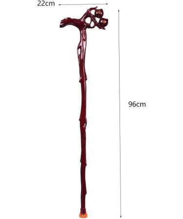 Crutch Wooden Engravable Peach Head Handle Walking Stick Pear Wood Cane High-End Suitable Gift for The Elderly crutch-11.19 Ideal for Men or Women with Act Decorate Lucky Star - Buy Online on GoSupps.com