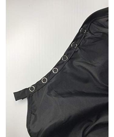 Professional Black Hair Cutting Cape with Adjustable Snap Closure For Hair Stylist - Waterproof Bleach Proof 50x57 Inches Black