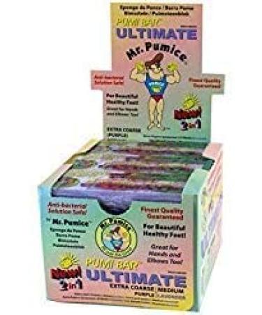 Mr. Pumice Ultimate Pumi Bar 12-Count Display Box - 2-in-1 Callus Remover for Feet and Heels - Dual-Grit Pedicure Stone and Scrubber - Buy Online on GoSupps.com