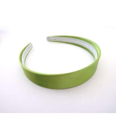 Wide Satin Headband Hair Band Alice Band (Green)