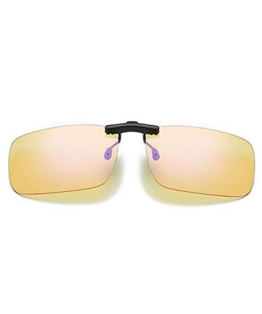 Tophomer clip blue light filter protection yellow/clear anti-blue light glasses PC Mobile TV gaming glasses anti-fatigue glasses on PC screens 1 piece yellow