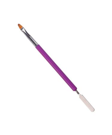 Dual-ended nail gel brush dual-ended poly-gel brush acrylic nails UV-gel Picker extension brush pen Spentel Manik re tool for acrylic UV gel nail extension tools (purple)
