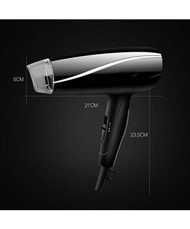 ADITAM 1200W Hair Dryer Negative Ionic Folding Hair Dryer Light Weight Travel Hair Dryer 2 Speeds and Cool Shot Button Tourmaline Ceramic Portable Blow Dryer (Black) Double The Comfort - Buy Online on GoSupps.com