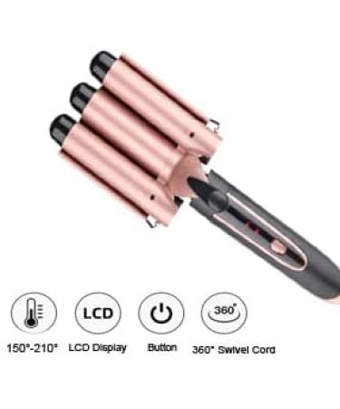 5 in 1 Curling Wand Set | Interchangeable Ceramic Barrel Curling Iron | Dual Voltage Hair Curler with LED Display - Buy Online on GoSupps.com
