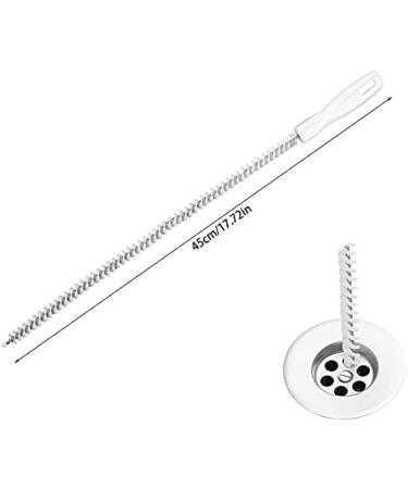 2-Piece Flexible Drain Brush Sink Unblocker Elastic Hose Pipe Straw Cleaning Brush with Handle Kitchen Drain Unblocker Wire Cleaner Bathroom Toilet Pipe Dredging Cleaning Hair Catcher Rod - Buy Online on GoSupps.com