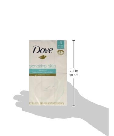 Dove Sensitive Skin Bath Bars Unscented - Pack of 6 - Buy Online on GoSupps.com