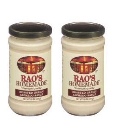 Rao's Homemade Roasted Garlic Alfredo Sauce, 15 Ounce Jar (Pack of 2)