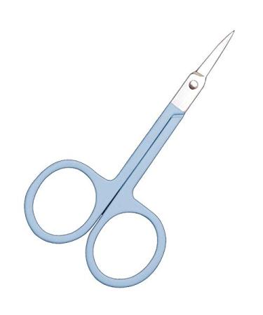 Kitchen Scissors Professional Scissor Manicure for Nails Eyebrow Nose Eyelash Cuticle Scissors Curved Pedicure Makeup Tool (Blue)