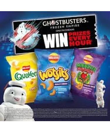 Walkers Wotsits Giants Prawn Cocktail Sharing Bag Crisps 105g | Baked Not Fried | Suitable for Vegetarians | No Artificial Colours or Preservatives - Buy Online on GoSupps.com