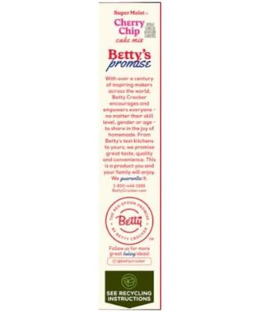 Betty Crocker Delights Super Moist Cake Mix Cherry Chip 13.25oz | Delicious and Spongy | Quick and Easy | 2 x 375g - Buy Online on GoSupps.com