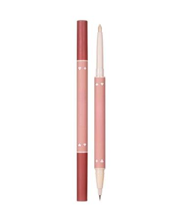 BADALO Ultra-fine waterproof eyeliner pen for ultra-fine long-lasting smudge-proof pink eyeliner for female beginners (size: Elegant Naked Apricot)