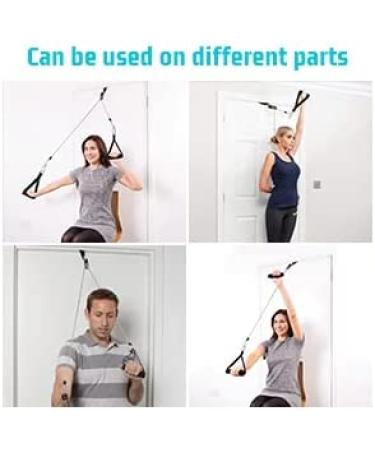 Slim Panda Shoulder Pulley for Rotator Cuff Rehab - Over The Door System for Physical Therapy, Improves Flexibility and Mobility Range of Motion - Buy Online on GoSupps.com