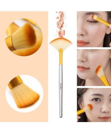 Daxstar Makeup Brush Set - 32PCS Professional Foundation Face Eye & Lip Brushes | Synthetic Hair Aluminum Champagne Gold - Ideal for Flawless Makeup Application - Buy Online on GoSupps.com