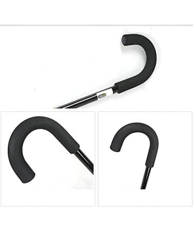 SilteD Non-Slip Walking Stick Black Lightweight Adjustable Aluminum Umbrella Crutches with Comfy Sponge Handle for Elderly Disabled - Buy Online on GoSupps.com