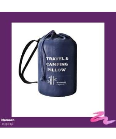 Mamash Memory Foam Compact Travel Pillow - Charcoal Infused, Portable & Extra Pillowcase - Ideal for Airplane, Car, Camp, Tent, Train - Buy Online on GoSupps.com