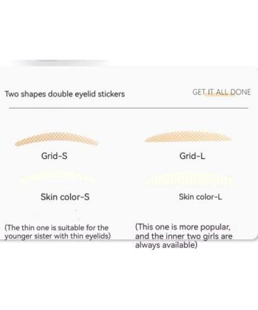 Invisible Eyelid Lifter Strips Kit Double Eye Lid Lifters Tape Self-Adhesive Invisible Double Eyelid Hooded Droopy Eyelid Lifter with Fork Rods and Tweezers (Grid Type L) - Buy Online on GoSupps.com