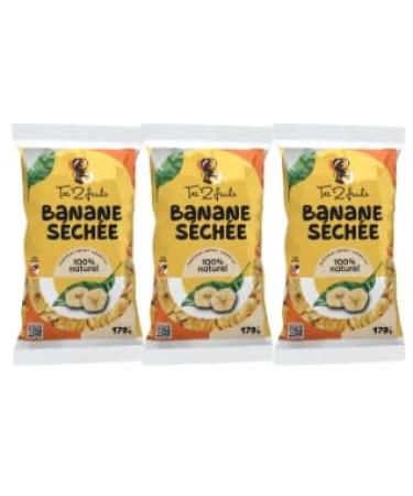 TER'2FRUITS SET OF 3 PACKETS OF DRY BANANA, 3 x 150 g