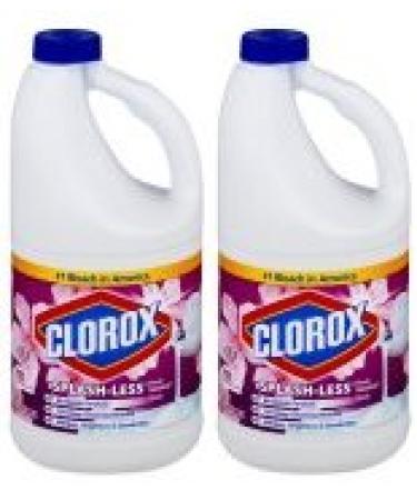 Clorox Splash-less Bleach, Fresh Meadow Scent, 110 fl oz Total