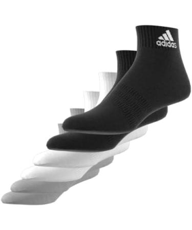 Buy adidas Unisex Cushioned Sportswear Ankle Socks - 6 Pairs (Size 34-36) - White & Black | International Shipping Available - Buy Online on GoSupps.com