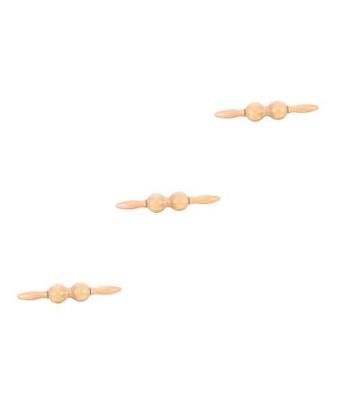 ToddMomy 3st Meridian massage device Acupressure roll Role massage device for the body muscle massage roller Manual leg massage tab Massage tools Massage accessories Wood unique 31x6cmx3PCs as shown x 3 pieces
