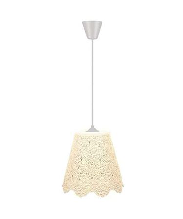Pendule en dentelle cr me scintillante