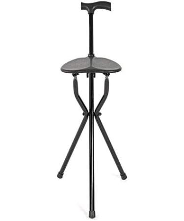 SilteD Unisex Foldable Crutch Multifunctional Lightweight Folding Aluminum Cane with Seat 3 Legs Handle Cane Walking Stick for Trade Fair Shows Traveling Resting Crutches - Buy Online on GoSupps.com