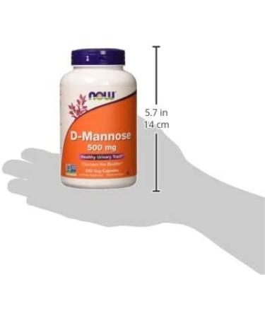 Now Foods D-Mannose 500mg - 240 Veg Capsules | Urinary Tract Support - Buy Online on GoSupps.com