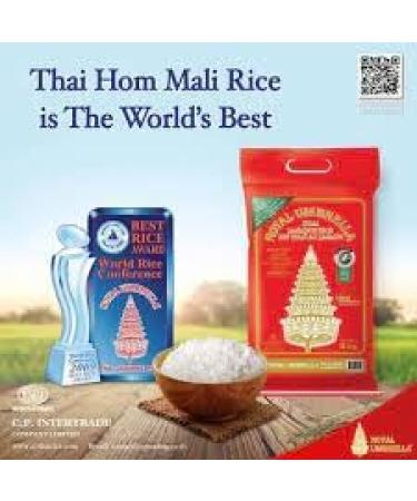 Gharana Swaad ka Khazaana Royal Umbrella Thai Jasmine Fregrant Rice - 10kg Pack - Authentic Thai Aroma and Extra-Long Grains - Buy Online on GoSupps.com