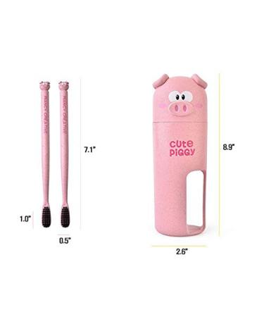Eco-Friendly Toothbrush Holder Set | Portable Beige Toothbrush Cup for Travel | Sustainable Dental Care Accessories - Buy Online on GoSupps.com