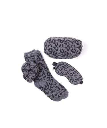 Barefoot Dreams In The Wild Eye Mask Scrunchie Socks Set One Size Graphite/Carbon