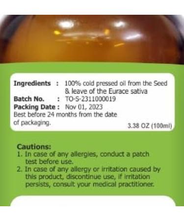 Taramira Essential Oil 100ML - Pure & Natural Eruca Sativa - Undiluted Therapeutic Grade Aromatherapy Oil - Buy Online on GoSupps.com