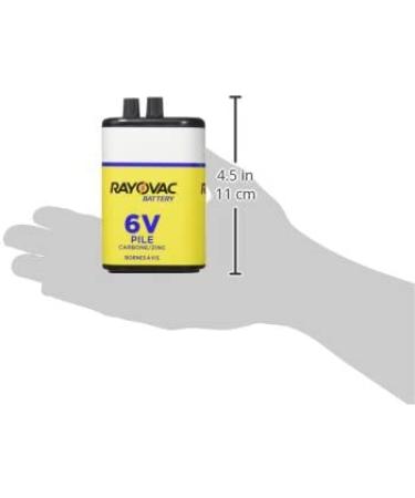 RAYOVAC Heavy Duty Lantern Battery, 6 Volt Screw Terminals, 945R4C