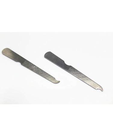 10PCS Silver Stainless Steel Double-sided Nail Files - Curved Tip Manicure File for Hand & Foot Care - Buy Online on GoSupps.com