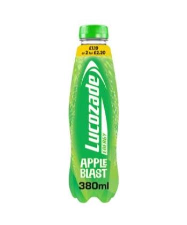 Lucozade Energy 24 x 380ml Bottles Sparkling Energy Drink (24 x 380ml Apple Blast) Apple Blast 24 x 380ml