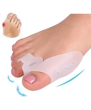 Wlype 2 pieces of bale toe corrector hallux valgus corrector relief of pain toe spreader pedicure tool bone thumb orthopedic braces foot protection rail (gold L)