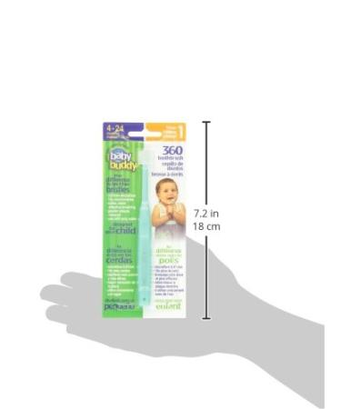 Brilliant Baby Toothbrush by Baby Buddy - for Ages 4-24 Months For Baby and Toddler. Round Bristles Clean Entire Mouth - Teeth Tongue Gums and Cheeks Babys First Toothbrush Mint Green 1 Count Mint Green 1 Count (P... - Buy Online on GoSupps.com