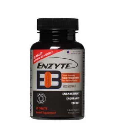 Enzyte3 Natural Male Enhancement Supplement for Energy and Endurance - L-Citrulline Epimedium Guarana Seed Extract & Horny Goat Weed and More - 30 Tablets