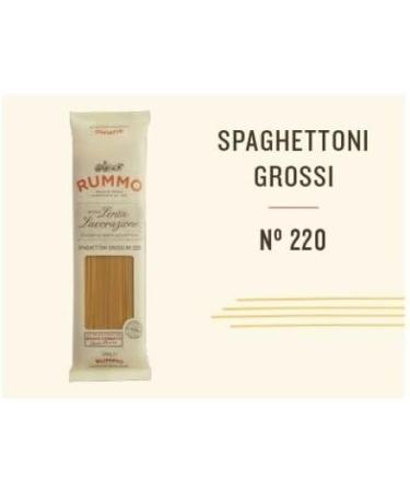  Italian Gourmet E.R. Rummo Spaghettoni Grossi No. 220 Pasta Lenta Lavorazione Durum Wheat Semolina Pasta 500 g Bronze + Gourmet Tomato Pulp Italian Box 400 g - Buy Online on GoSupps.com