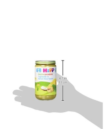 Hipp Pasta Bambini Tagliatelle with Spinach & Cheese Sauce - 6 Pack (6 x 250g) - Organic Baby Food for International Shipping - Buy Online on GoSupps.com
