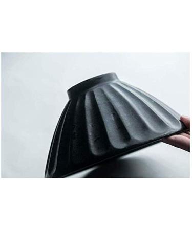 Bowl Snack Dip Bowls Dishware Creative Ceramic Ramen Bowl Black Matte Embossed High Rice Bowl Kitchen Tableware Rice Bowl Compatible with Kitchen Restaurant Gifts - Buy Online on GoSupps.com