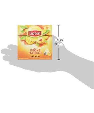 Lipton Black Tea Peach and Mango Taste Vitality Rainforest Alliance Certified 20 Bags - Buy Online on GoSupps.com