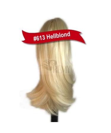 RemyHaar.eu - 30cm hairpiece braid ponytail hair extension straight - 30cm 12" (100g clip) 613#(light blonde)