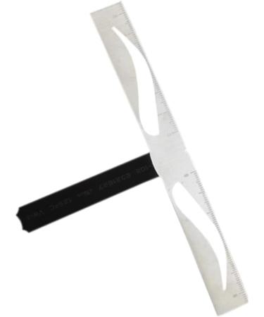 FOMIYES Eyebrow Shapes Stencil 2 Pcs Eyebrow Grooming Stencil Eyebrow Stencil Template Positioning Ruler Stainless Steel - Buy Online on GoSupps.com