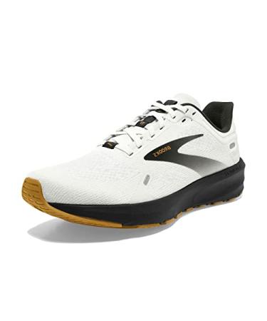 Brooks Womens Launch 9 Neutral Running Shoe White/Black/Tan 8.5