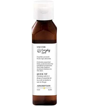 Aura Cacia Sweet Almond Skin Care Oil - 4 fl oz (118 ml) | Nourishing Natural Moisturizer - Buy Online on GoSupps.com